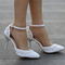 Υψηλά σανδάλια τακουνιού με σανδάλια από στρας με λευκά παπούτσια για γάμο - Σελίδα 3