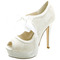 Κομψή δαντέλα ψηλοτάκουνα αδιάβροχη πλατφόρμα γυναικεία παπούτσια σατέν ιμάντες δεξιώσεις γαμήλια παπούτσια παπούτσια μόδας - Σελίδα 2