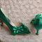 Σατέν πεταλούδα γαμήλια παπούτσια με κοίλο στιλέτο ψηλά τακούνια πράσινα παπούτσια παράνυμφων - Σελίδα 2
