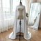 Σατέν φόρεμα νυφικό νυφικό μοναδικό σάλι μήκος 200CM