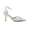Λευκά παπούτσια γάμου δαντέλα παπούτσια γάμου με στρας γυναικών στιλέτο rhinestone παράνυμφος παπούτσια - Σελίδα 2