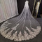 Λευκό Exquisite Lace Veil Cathedral Sequin Veil Stereo Lace Νυφικό Πέπλο