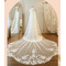Λευκό ιβουάρ vintage δαντέλα πέπλο εκκλησίας γάμου πέπλο πολυτελές συρόμενο πέπλο - Σελίδα 5