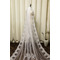 Μονό στρώμα δαντελένιο πέπλο αξεσουάρ γάμου νυφικό λευκό ιβουάρ πέπλο με μεταλλικό πέπλο χτένας μαλλιών - Σελίδα 4