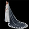 Ελεφαντοστού καθαρό λευκό νυφικό πέπλο υψηλής ποιότητας δαντέλα απλικέ 3 μέτρα μακρύ πέπλο αξεσουάρ γάμου - Σελίδα 2