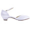 Γαμήλια παπούτσια με ρηχά άσπρα χείλη με απλό σατέν ψηλά τακούνια 3CM - Σελίδα 5