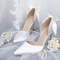 Παπούτσια γαμήλια παπούτσια με δαντέλα λευκό