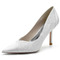 Λευκά παπούτσια γάμου δαντέλα παπούτσια γάμου με στρας γυναικών στιλέτο rhinestone παράνυμφος παπούτσια