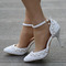 Υψηλά σανδάλια τακουνιού με σανδάλια από στρας με λευκά παπούτσια για γάμο - Σελίδα 1