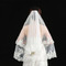 Γάμος πέπλο κομψό σύντομο πέπλο πραγματική φωτογραφία πέπλο ένα στρώμα από λευκό ελεφαντόδοντο νυφικό πέπλο