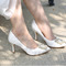 Μαργαριτάρια ψηλοτάκουνα γαμήλια παπούτσια λευκά σατέν γαμήλια παπούτσια - Σελίδα 3