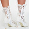 Γυναικείες μπότες μόδας με κούφια ψηλά τακούνια λευκές δαντέλες γυναικείες μπότες γάμου - Σελίδα 2