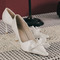 Δερμάτινα παπούτσια με λευκή δαντέλα παράνυμφος με γαμήλια παπούτσια - Σελίδα 4