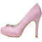 Σατέν φόρεμα παπούτσια νύφη ροζ παπούτσια γάμου παράσταση υψηλό τακούνια - Σελίδα 3