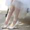 Μαργαριτάρια ψηλοτάκουνα γαμήλια παπούτσια λευκά σατέν γαμήλια παπούτσια - Σελίδα 2