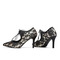 Μαύρα δαντέλα παπούτσια γάμου παπούτσια με ψηλά τακούνια με ψηλό τακούνι και παπούτσια με στρωμένα πάρτι - Σελίδα 2