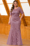 Βραδινά φορέματα Επίσημη Γοργόνα Φερμουάρ επάνω Κοντομάνικο Διακοσμητικά Επιράμματα - Σελίδα 7
