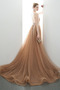 Βραδινά φορέματα Γραμμή Α πολλαπλών στρώμα Έτος 2019 Αμάνικο Τούλι Αχλάδι - Σελίδα 2