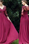 Δαντέλα επικάλυψης Κομψό Λαιμόκοψη V Ντραπέ Βραδινά φορέματα - Σελίδα 1