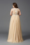 Κόσμημα τονισμένο μπούστο Δαντέλα Κομψό Γραμμή Α Βραδινά φορέματα - Σελίδα 2