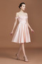 Φυσικό Προσαρμοσμένες μανίκια Μίνι Ελαστικό σατέν Παράνυμφος φορέματα - Σελίδα 5