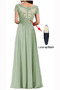 Μητέρα φόρεμα Κοντομάνικο Καλοκαίρι Φυσικό Βαθιά v-λαιμός Σιφόν Δαντέλα-επάνω - Σελίδα 2