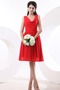 Λαιμόκοψη V Κόκκινο Φυσικό Μέχρι το Γόνατο Παράνυμφος φορέματα - Σελίδα 1