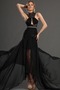 Μαύρο Κλειδαρότρυπα ντεκολτέ Σιφόν Χαμηλή Μέση Μπάλα φορέματα - Σελίδα 2