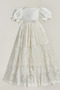 Φόρεμα Βάπτισης Φθινόπωρο Φερμουάρ επάνω Φυσικό πουφ μανίκια Κοντομάνικο - Σελίδα 12