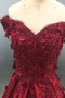 Κοκτέιλ φορέματα Τονισμένα ροζέτα Έτος 2023 Γραμμή Α Σατέν Από τον ώμο - Σελίδα 5