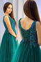 Βραδινά φορέματα Ντραπέ Λαιμόκοψη V Κόσμημα τονισμένο μπούστο Αμάνικο - Σελίδα 4