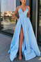 Βραδινά φορέματα Έτος 2021 απλός Λαιμόκοψη V Μπροστινό σχισμή Σατέν - Σελίδα 2