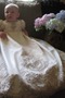 Επίσημη Κόσμημα Δαντέλα Μικρό πουφ μανίκια Φόρεμα Βάπτισης - Σελίδα 3