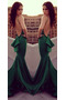 Δεν μέση εξώπλατο πιέτα Αμάνικο Υψηλός λαιμός Βραδινά φορέματα - Σελίδα 3