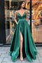 Βραδινά φορέματα Έτος 2021 απλός Λαιμόκοψη V Μπροστινό σχισμή Σατέν - Σελίδα 10