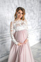 Βραδινά φορέματα Εγκυμοσύνη Διακοσμητικά Επιράμματα Μακρύ Μανίκι Τούλι - Σελίδα 3