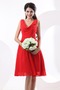 Λαιμόκοψη V Κόκκινο Φυσικό Μέχρι το Γόνατο Παράνυμφος φορέματα - Σελίδα 5