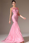 Αχλάδι Σιφόν Πλισέ Αμάνικο Τονισμένα ροζέτα Βραδινά φορέματα - Σελίδα 3