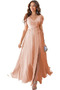 Βραδινά φορέματα Άνοιξη Έτος 2023 Φυσικό Κοντομάνικο Σιφόν Κομψό & Πολυτελές - Σελίδα 5