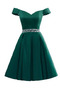 Κοκτέιλ φορέματα Μέχρι το Γόνατο Προσαρμοσμένες μανίκια Έτος 2023 Διακοσμημένες με χάντρες ζώνη - Σελίδα 9