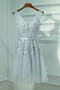 Παράνυμφος φορέματα Τούλι Μέχρι το Γόνατο πιέτα Ρομαντικό εξώπλατο Γραμμή Α - Σελίδα 1