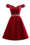 Κοκτέιλ φορέματα Μέχρι το Γόνατο Προσαρμοσμένες μανίκια Έτος 2023 Διακοσμημένες με χάντρες ζώνη - Σελίδα 12