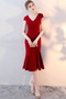 Βραδινά φορέματα Βαθιά v-λαιμός Προσαρμοσμένες μανίκια Κοντομάνικο απλός - Σελίδα 1