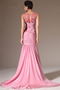 Αχλάδι Σιφόν Πλισέ Αμάνικο Τονισμένα ροζέτα Βραδινά φορέματα - Σελίδα 2