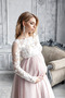 Βραδινά φορέματα Εγκυμοσύνη Διακοσμητικά Επιράμματα Μακρύ Μανίκι Τούλι - Σελίδα 4