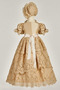Φόρεμα Βάπτισης Φθινόπωρο Φερμουάρ επάνω Φυσικό πουφ μανίκια Κοντομάνικο - Σελίδα 2