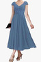 Μητέρα φόρεμα Έτος 2023 Ανάποδο Τρίγωνο Σιφόν Κομψό & Πολυτελές Μέχρι τον αστράγαλο - Σελίδα 3