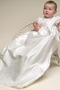 Σατέν Κοντομάνικο Αυτοκρατορία πουφ μανίκια Φόρεμα Βάπτισης - Σελίδα 1
