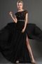Μηρό-υψηλές σχισμή Μαύρο Ντραπέ Προσαρμοσμένες μανίκια Μπάλα φορέματα - Σελίδα 2