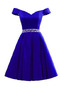 Κοκτέιλ φορέματα Μέχρι το Γόνατο Προσαρμοσμένες μανίκια Έτος 2023 Διακοσμημένες με χάντρες ζώνη - Σελίδα 1